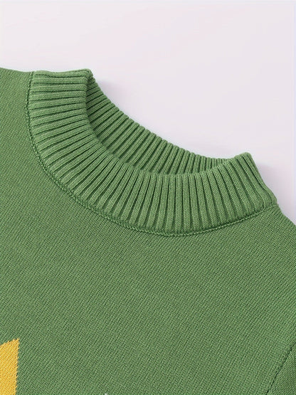 Boys' Knitted Jumper for Children - Jade