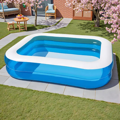 4-person inflatable swimming pool - sturdy PVC material
