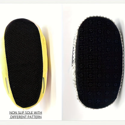 Chaussons d'intérieur unisexes pour enfants, chauds, confortables, en peluche, antidérapants - Adel