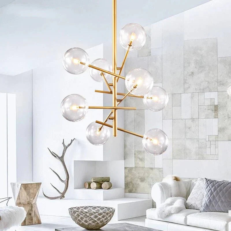 ChicLumen - Luxuriöser Glas-Kronleuchter für elegantes Wohnen