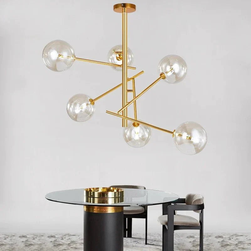 ChicLumen - Luxuriöser Glas-Kronleuchter für elegantes Wohnen