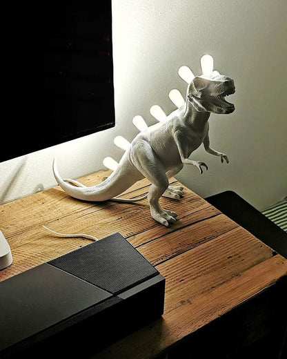 DinoLite - Kreativ Bordlampe med Oplyst Bagside