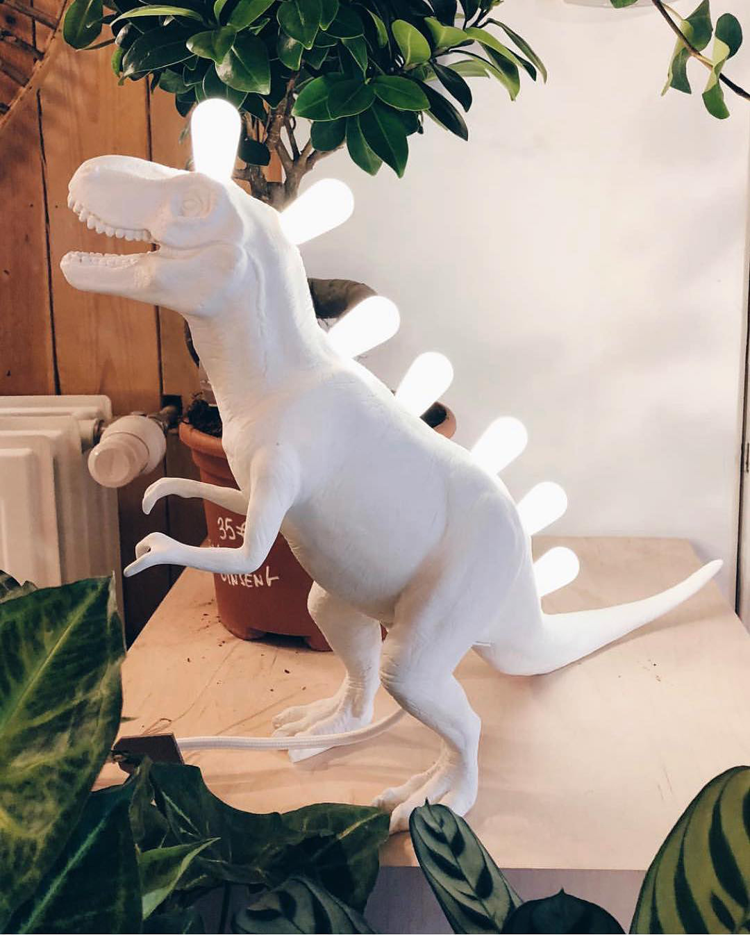 DinoLite - Kreativ Bordlampe med Oplyst Bagside