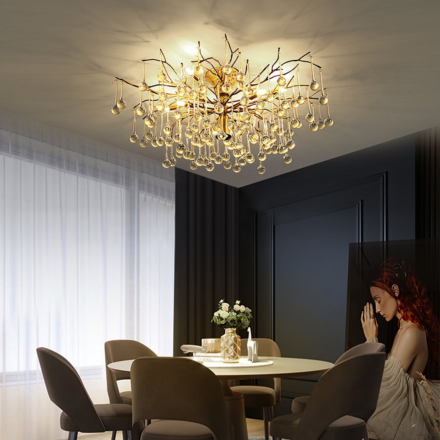 LuxeDivino - Ceiling Lamp with Subtle Finish and Luxurious Lighting