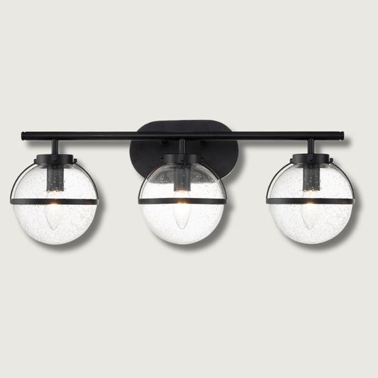 BrassLuxe - 3-Light Wall Lamp Black