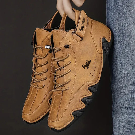 Chaussures de marche pour hommes - cuir - semelle orthopédique