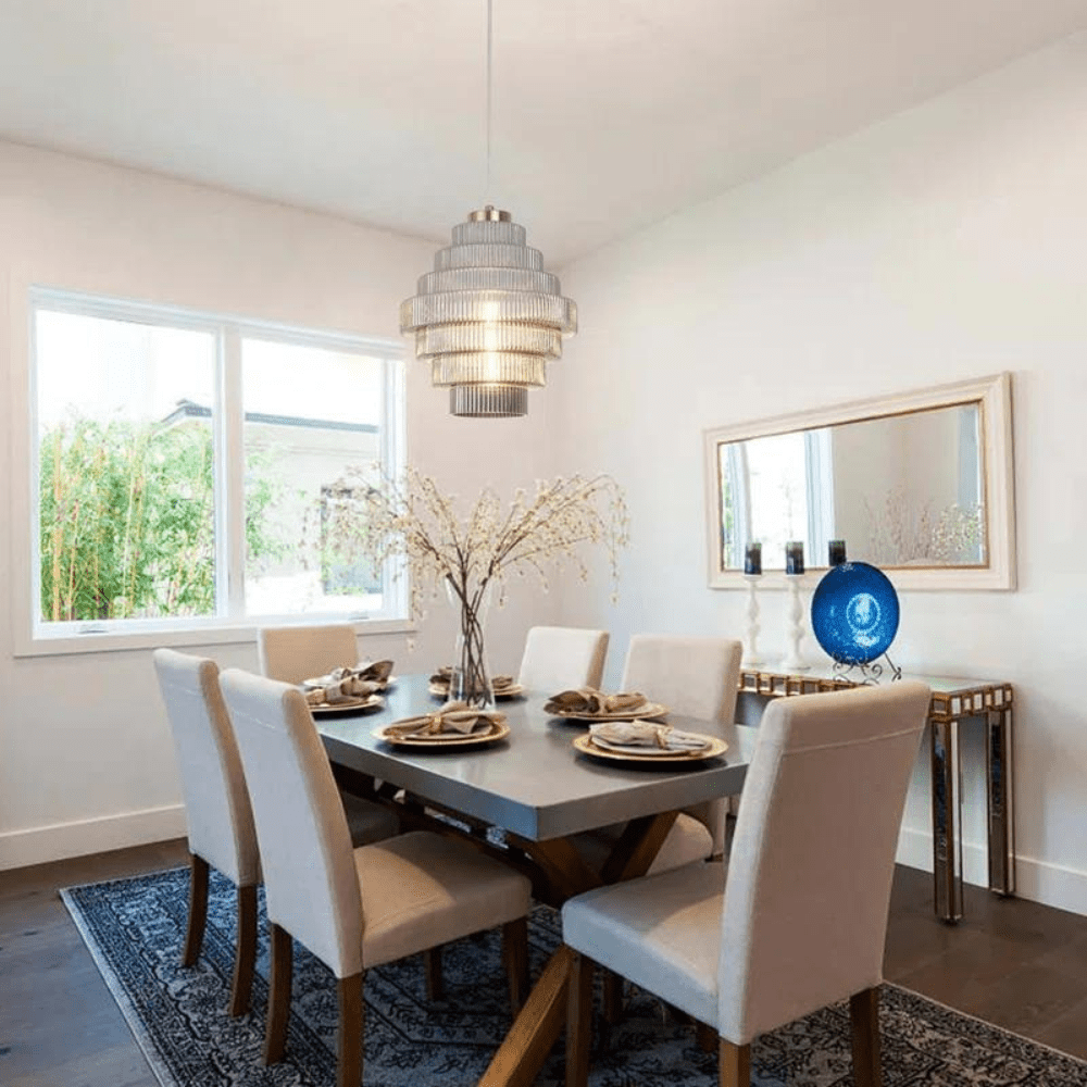 BrassLuxe - Pendant Lamp with Retro Glass Shape