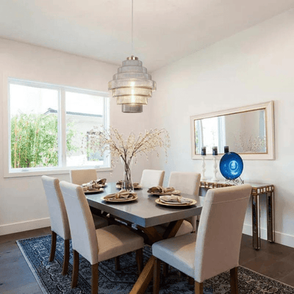 BrassLuxe - Pendant Lamp with Retro Glass Shape