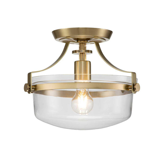 BrassElegance - Half Flush Mount Light