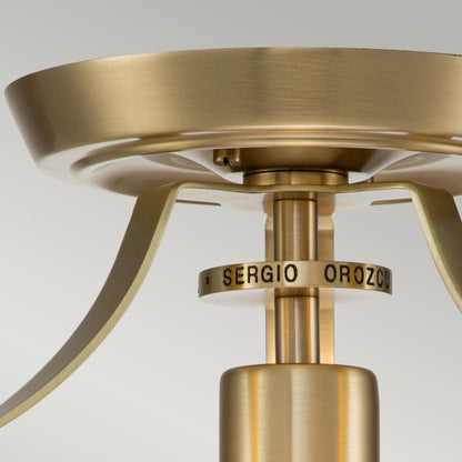 BrassElegance - Half Flush Mount Light