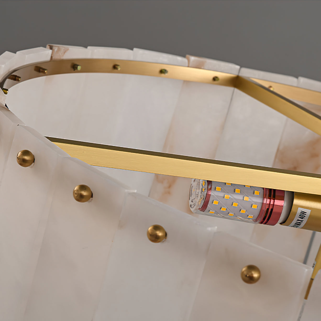 ElysianLuxe - Ceiling Lamp with Alabaster Details and Intimate Lighting