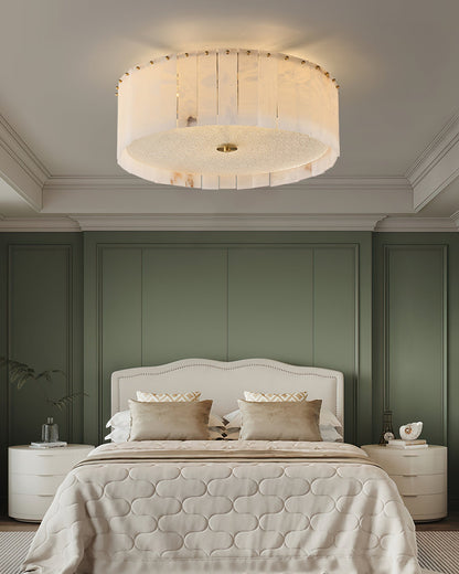 ElysianLuxe - Ceiling Lamp with Alabaster Details and Intimate Lighting