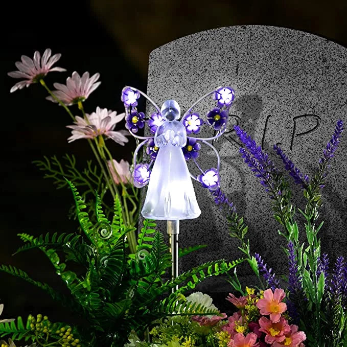 AuraAngel - Lampe Ange Solaire Atmosphérique avec Éclairage LED