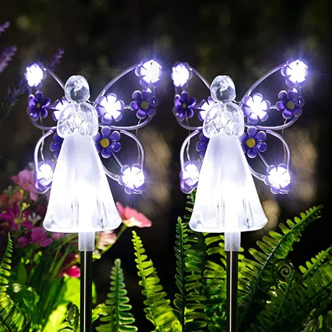 AuraAngel - Lampe Ange Solaire Atmosphérique avec Éclairage LED