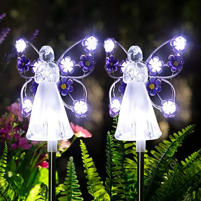 AuraAngel - Lampe Ange Solaire Atmosphérique avec Éclairage LED