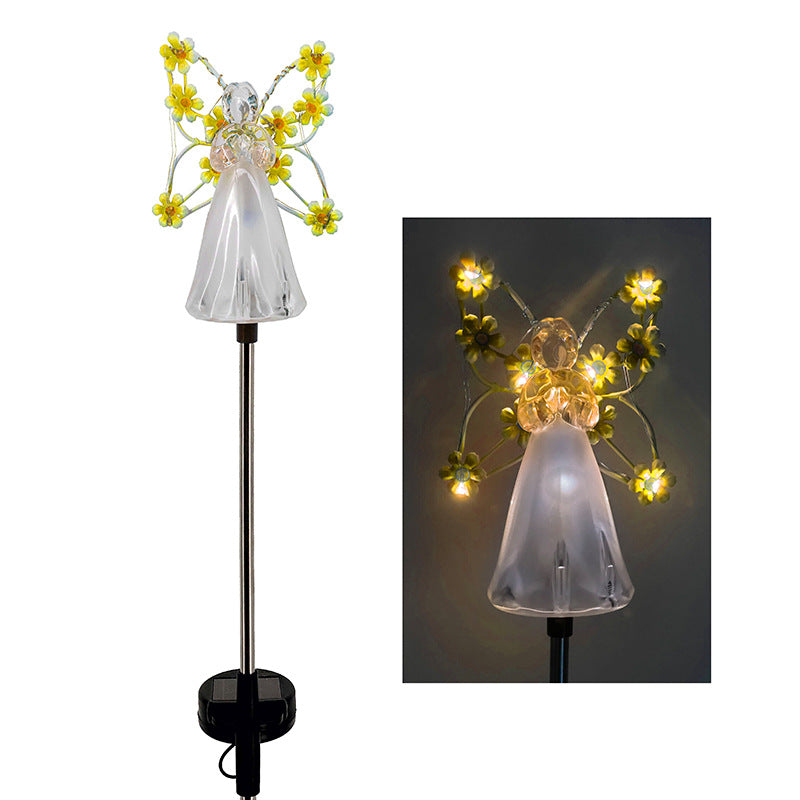 AuraAngel - Lampe Ange Solaire Atmosphérique avec Éclairage LED