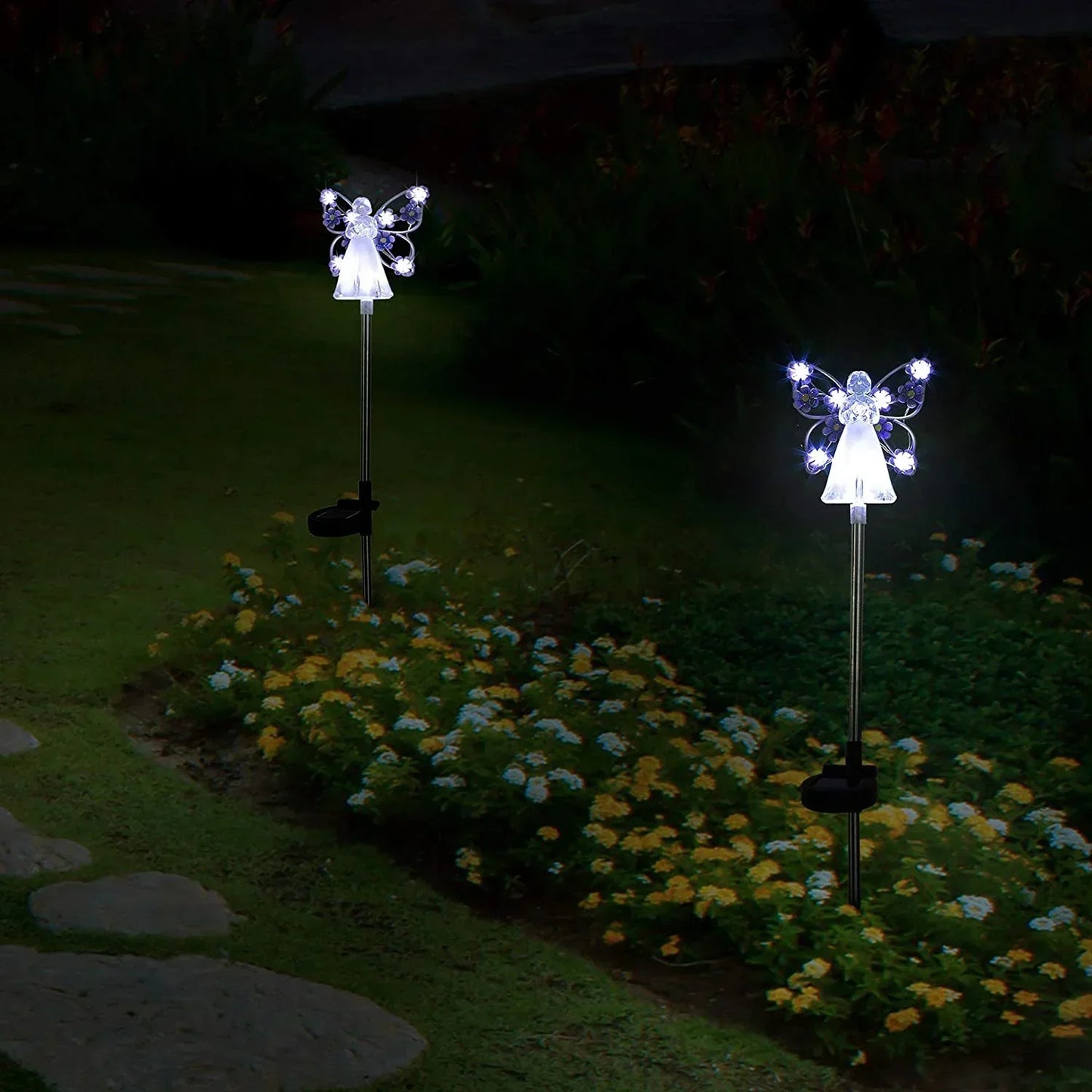 AuraAngel - Lampe Ange Solaire Atmosphérique avec Éclairage LED