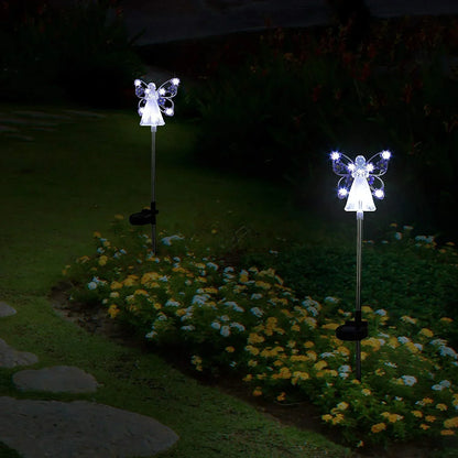 AuraAngel - Lampe Ange Solaire Atmosphérique avec Éclairage LED