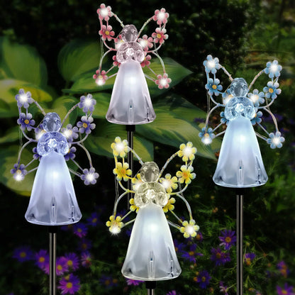 AuraAngel - Lampe Ange Solaire Atmosphérique avec Éclairage LED