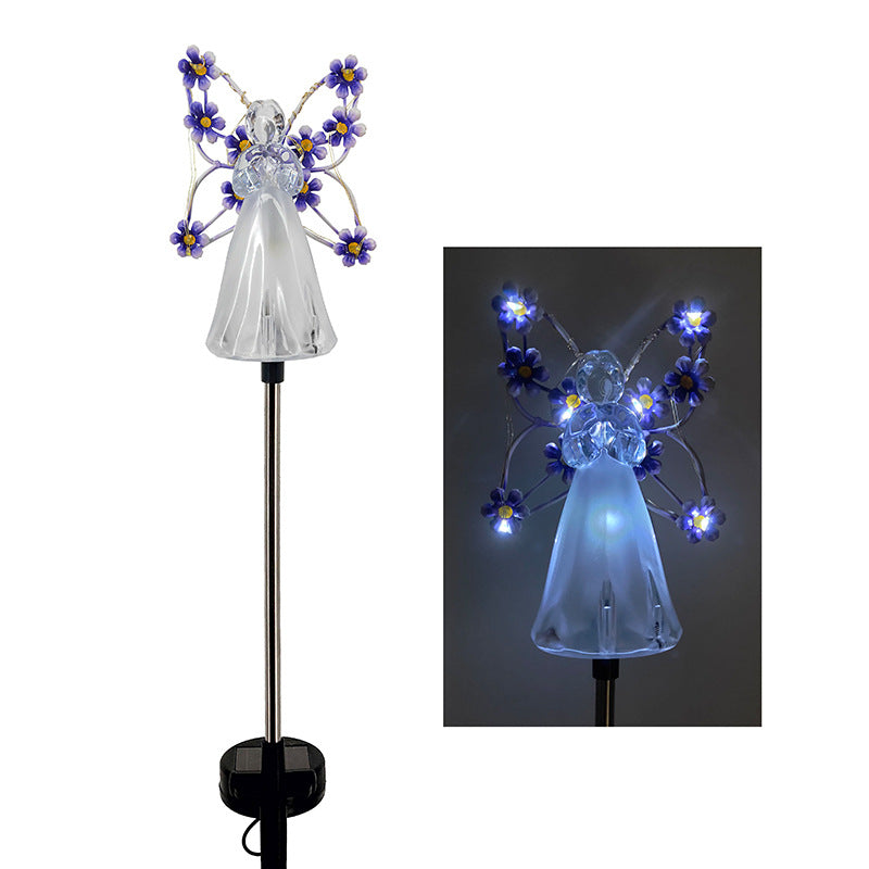 AuraAngel - Lampe Ange Solaire Atmosphérique avec Éclairage LED