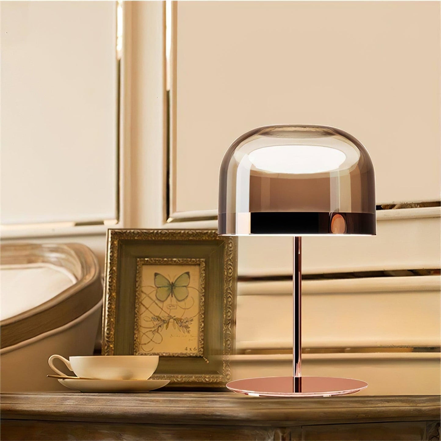 LuxeEquator - LED Table Lamp with Planetary Design and Subtle Lighting