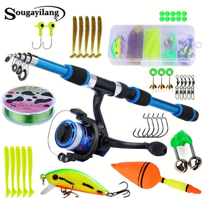 1.8m Telescopic Fishing Rod with Reel and Accessories