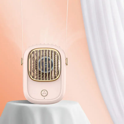 Mini ventilateur de cou - Rechargeable par USB - 6 heures sur une seule charge