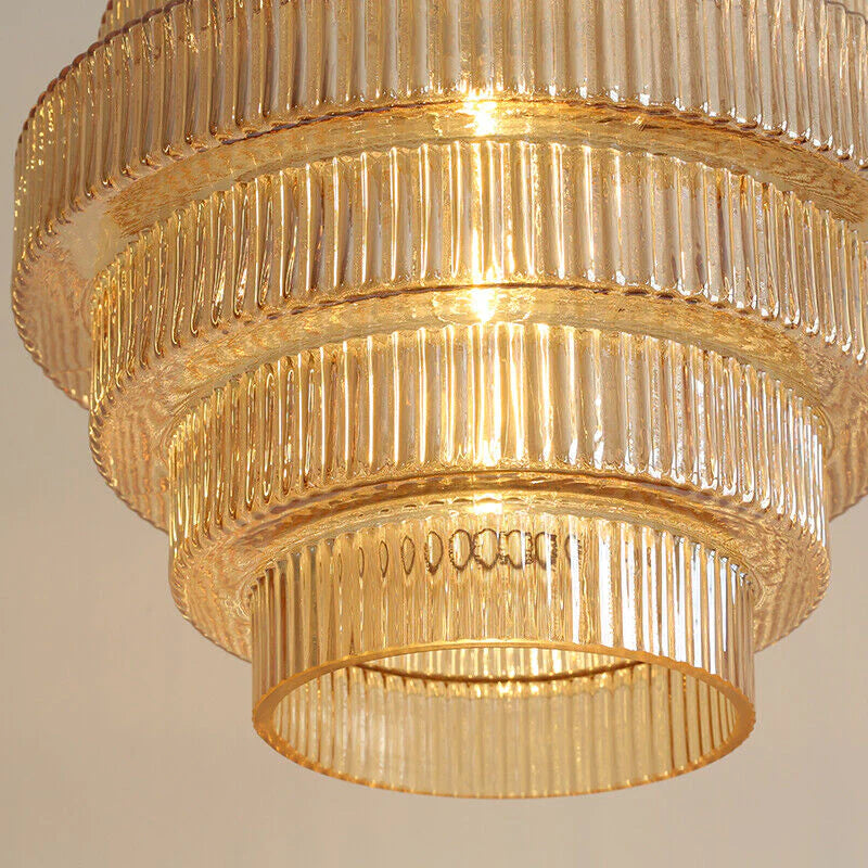 BrassGlow - Bottle-Shaped Brass Glass Pendant Light