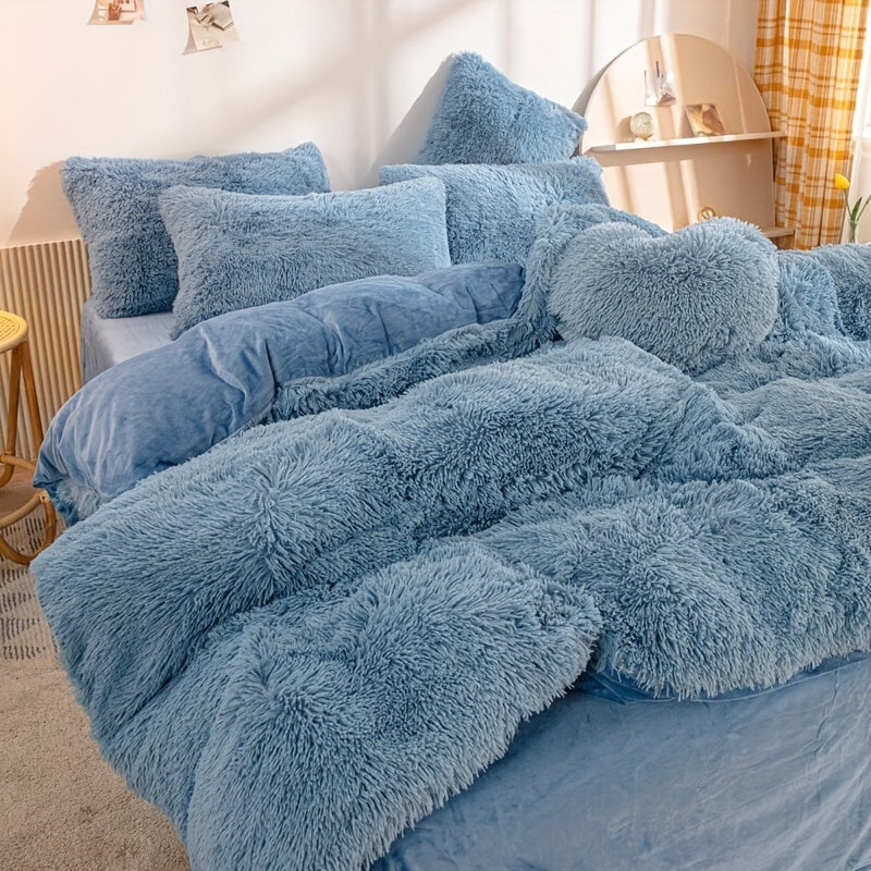 LushNest - Luxe Velvet Duvet Cover Set with Pillowcases