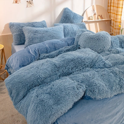 LushNest - Luxe Velvet Duvet Cover Set with Pillowcases