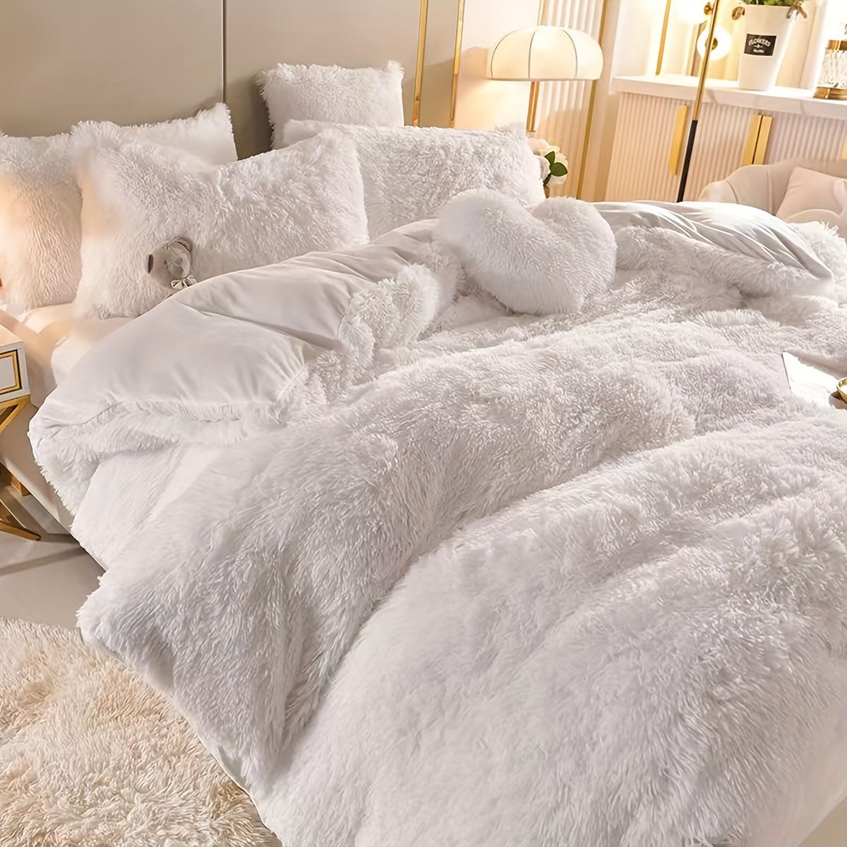 LushNest - Luxe Velvet Duvet Cover Set with Pillowcases