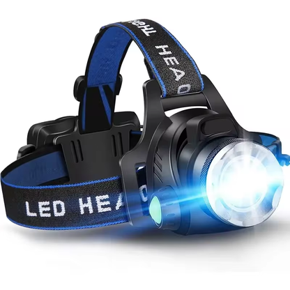 Lampe frontale LED rechargeable, durable, étanche et puissante