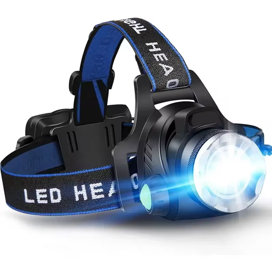 Lampe frontale LED rechargeable, durable, étanche et puissante
