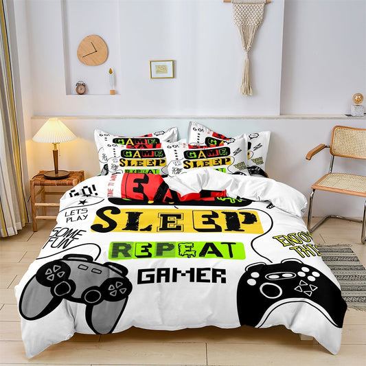 PixelPlay - Gamer-Themen-Bettbezug-Set