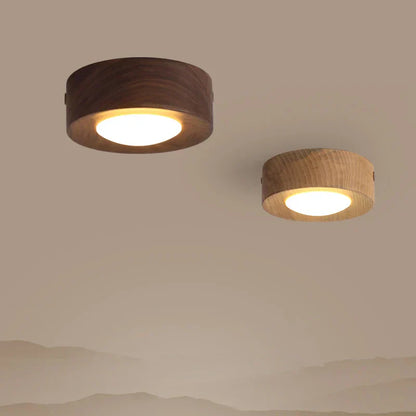 WoodGlow - Valnød LED loftlampe