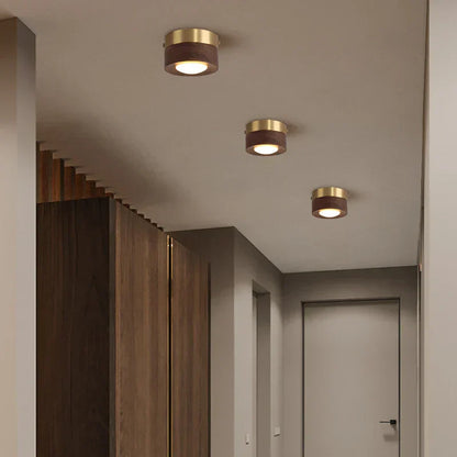 WoodGlow - Valnød LED loftlampe