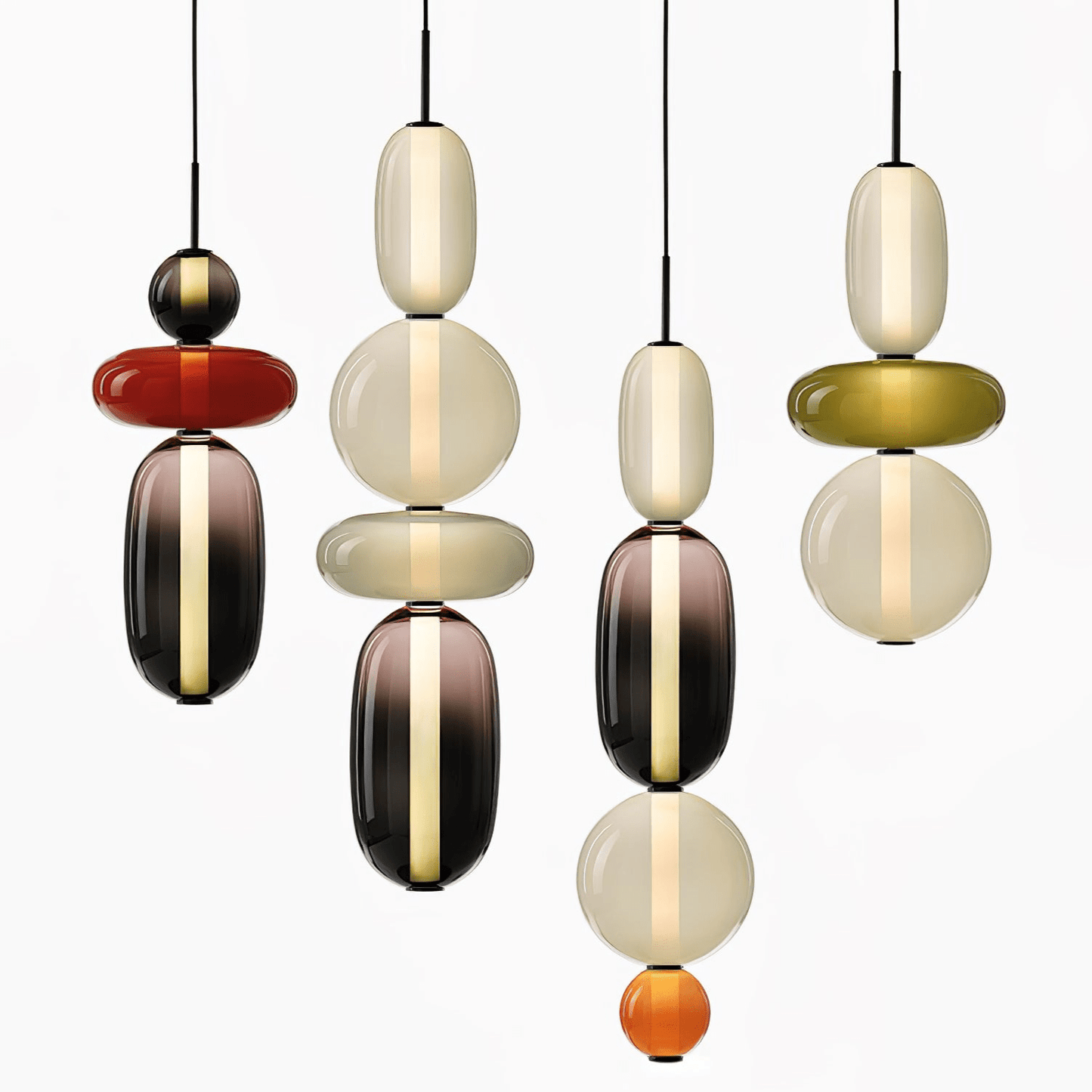 Pendant Light Made of Candied Glass