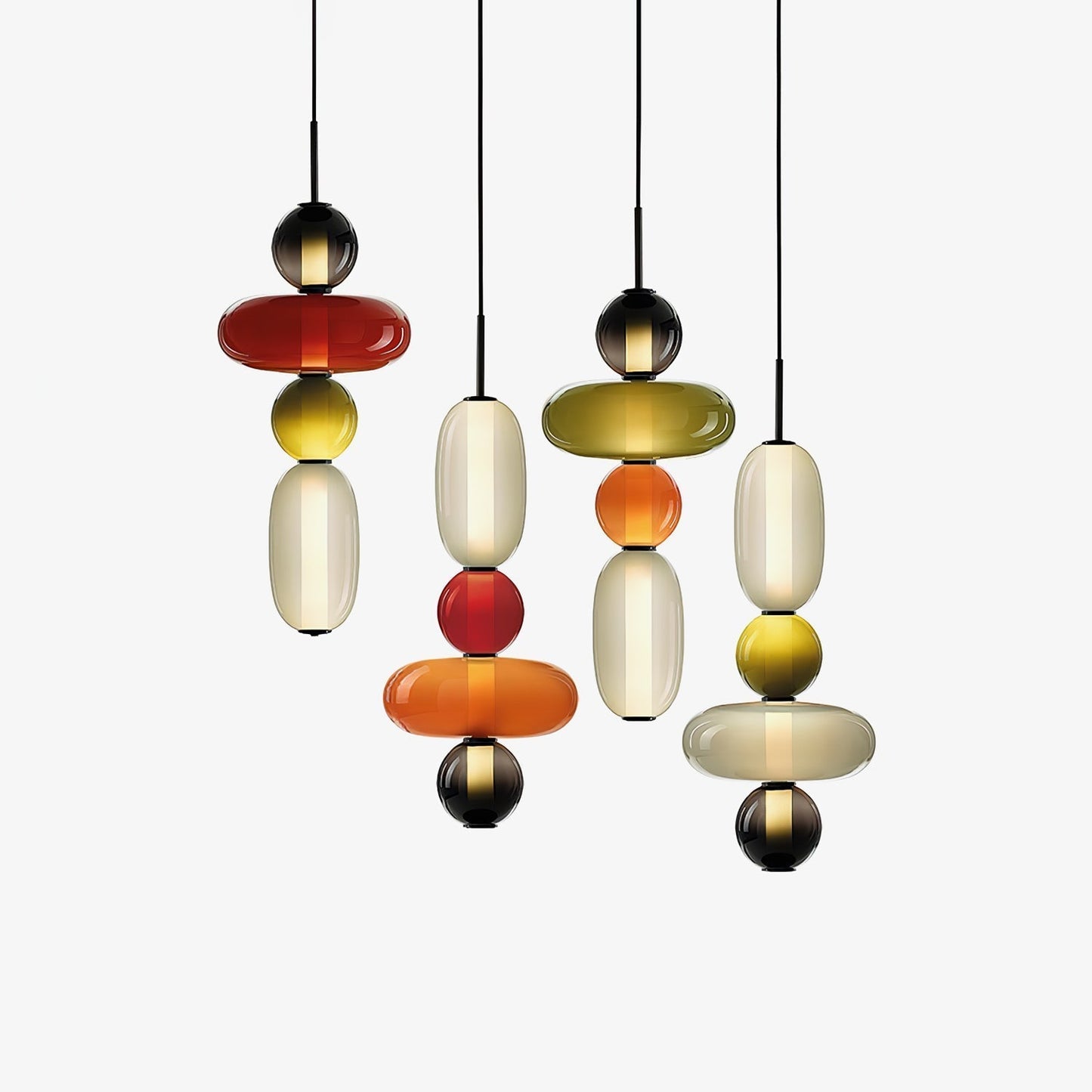 Pendant Light Made of Candied Glass