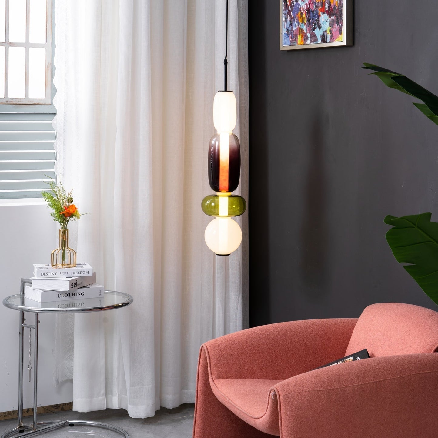 Pendant Light Made of Candied Glass