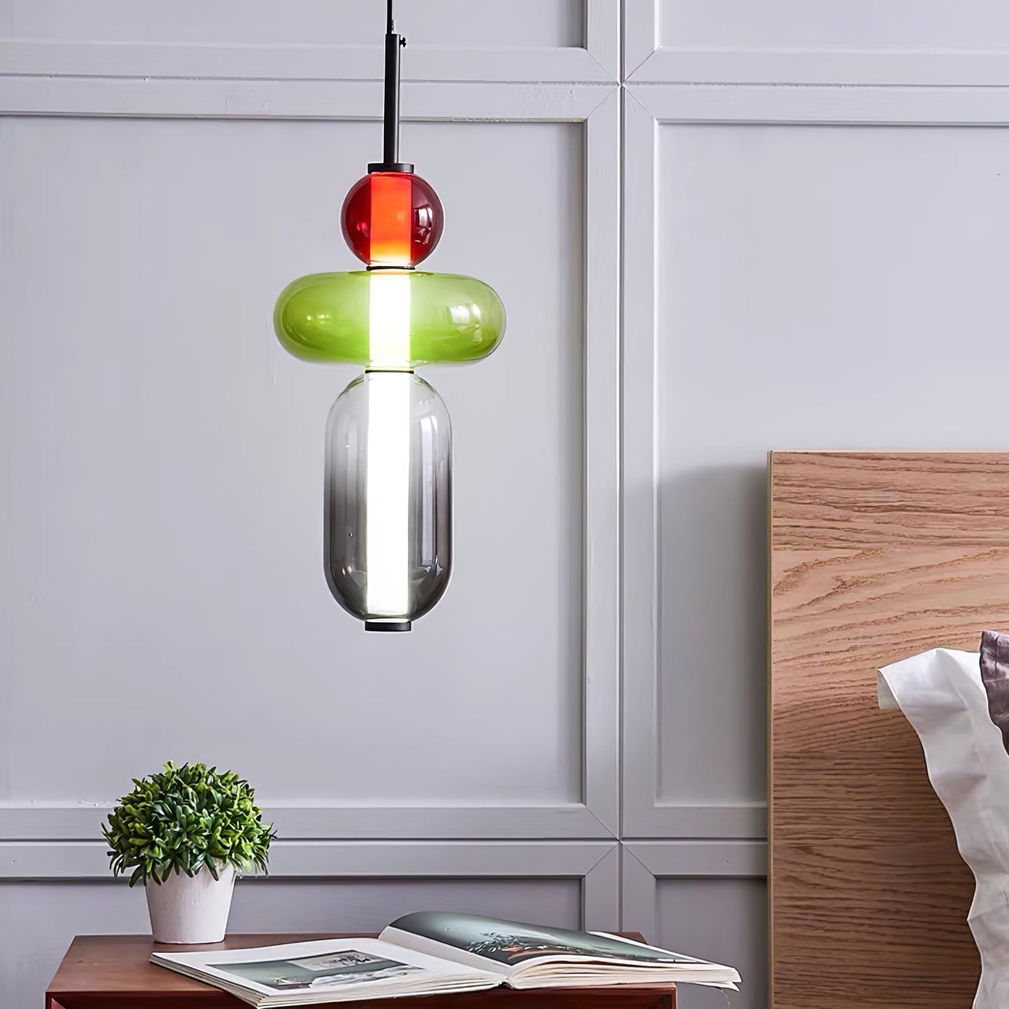 Pendant Light Made of Candied Glass