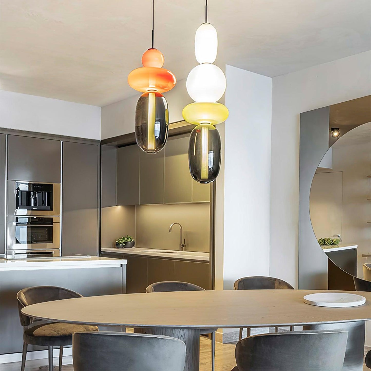 Pendant Light Made of Candied Glass