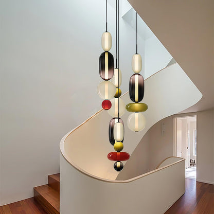 Pendant Light Made of Candied Glass