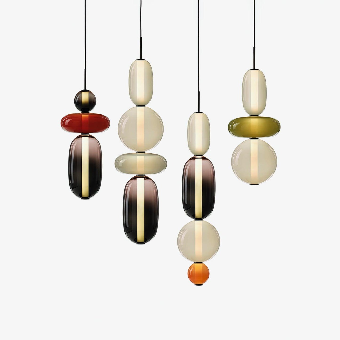 Pendant Light Made of Candied Glass