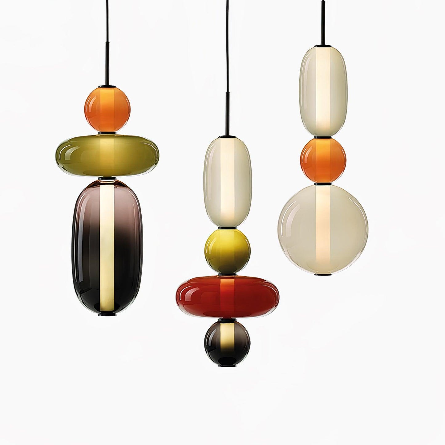 Pendant Light Made of Candied Glass