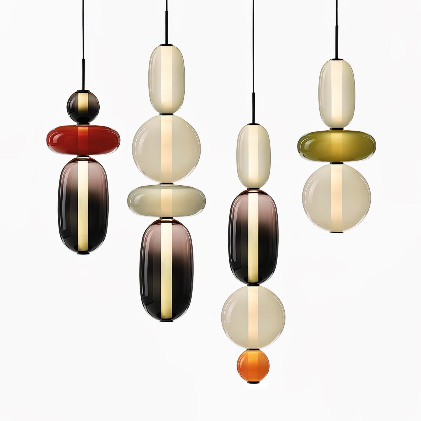 Pendant Light Made of Candied Glass