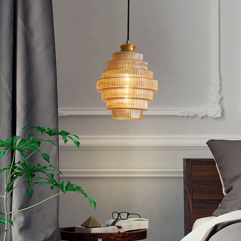 BrassGlow - Bottle-Shaped Brass Glass Pendant Light