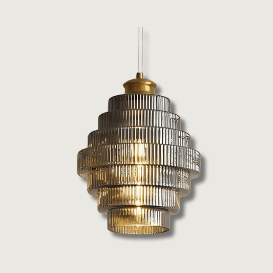 BrassLuxe - Pendant Lamp with Retro Glass Shape