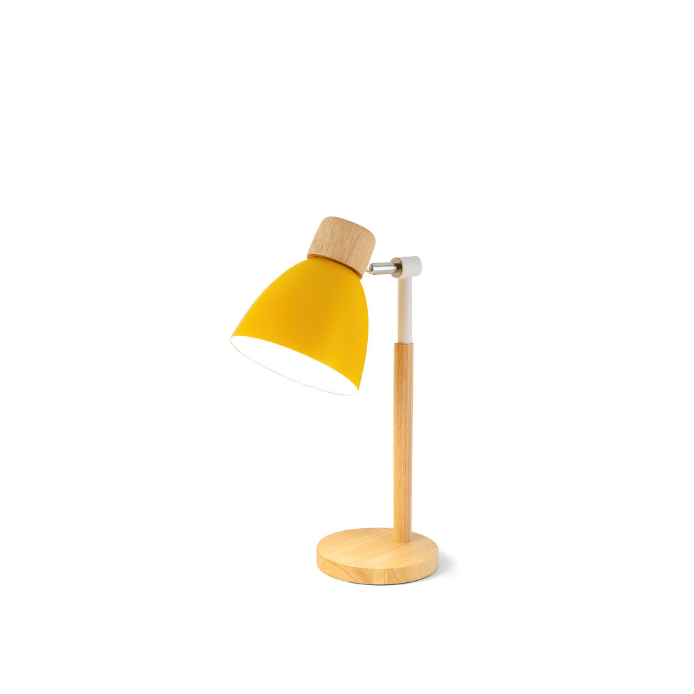 MacaroonGlow - Bordlampe med træramme og bløde farver