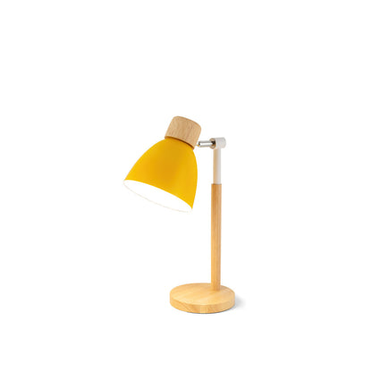 MacaroonGlow - Bordlampe med træramme og bløde farver