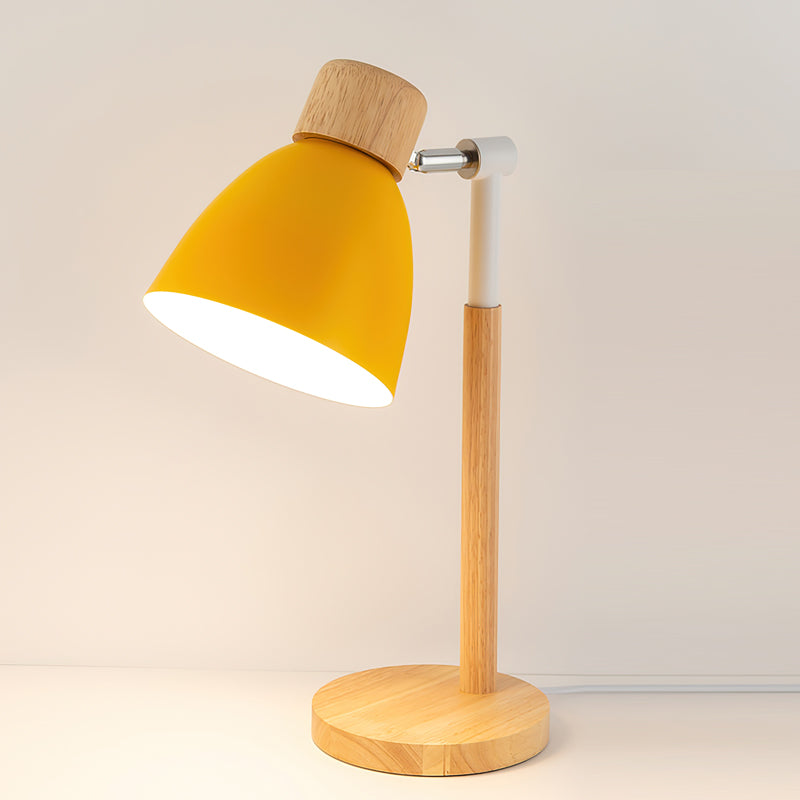 MacaroonGlow - Bordlampe med træramme og bløde farver